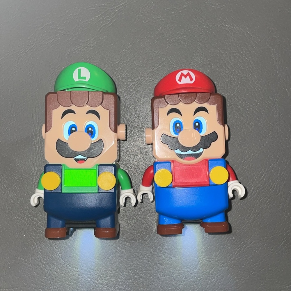Mario and Luigi lego figurines